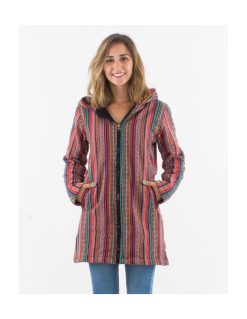 Μπουφάν μακρύ υφαντό "Inca spirit jacket" No1 - Image 4