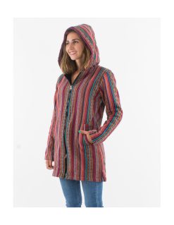Μπουφάν μακρύ υφαντό "Inca spirit jacket" No1 - Image 5