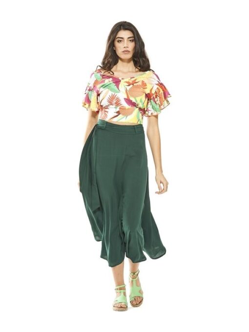 Boho μπλούζα "TROPICAL PAPAYA"